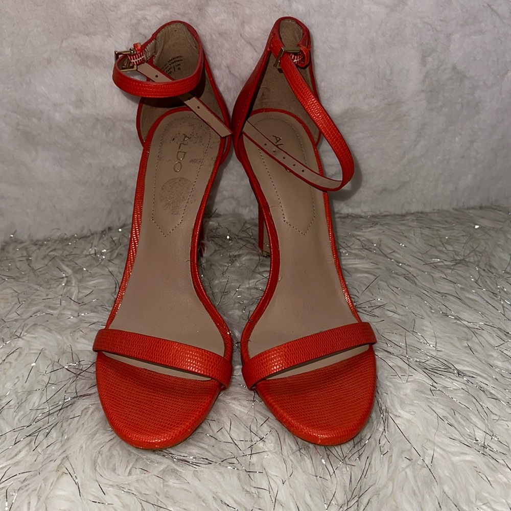 ALDO red orange heels